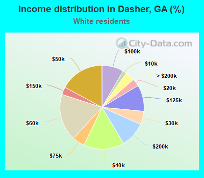 Income distribution in Dasher, GA (%)