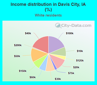 Income distribution in Davis City, IA (%)