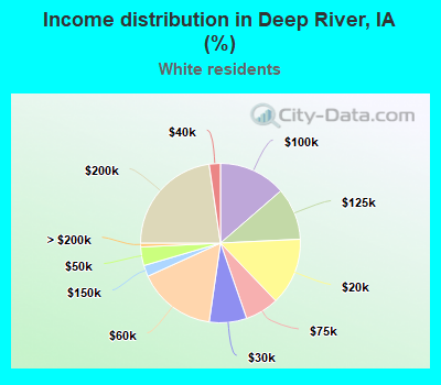 Income distribution in Deep River, IA (%)