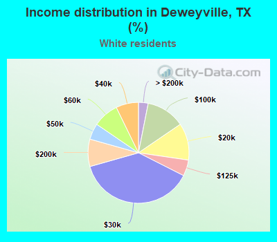 Income distribution in Deweyville, TX (%)