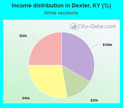 Income distribution in Dexter, KY (%)