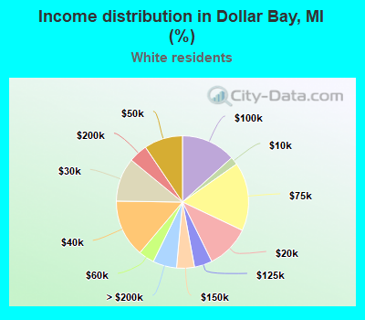 Income distribution in Dollar Bay, MI (%)