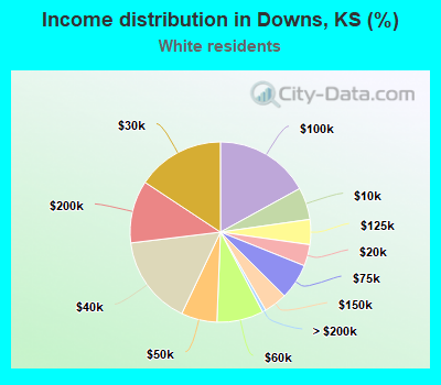 Income distribution in Downs, KS (%)