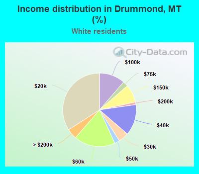 Income distribution in Drummond, MT (%)