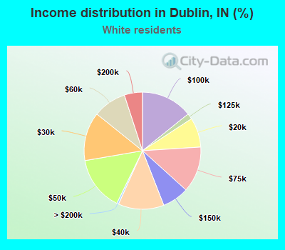 Income distribution in Dublin, IN (%)