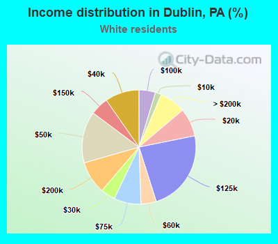 Income distribution in Dublin, PA (%)