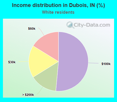 Income distribution in Dubois, IN (%)