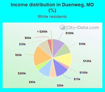Income distribution in Duenweg, MO (%)