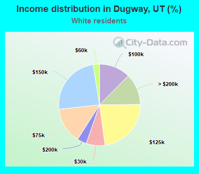 Income distribution in Dugway, UT (%)