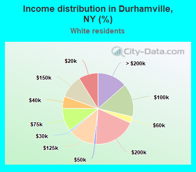 Income distribution in Durhamville, NY (%)