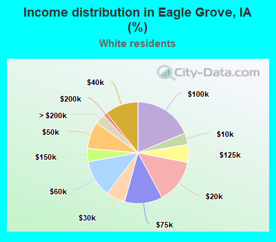 Income distribution in Eagle Grove, IA (%)