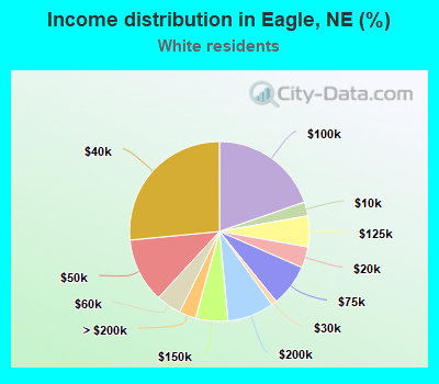 Income distribution in Eagle, NE (%)