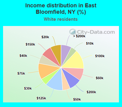 Income distribution in East Bloomfield, NY (%)