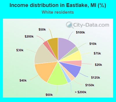 Income distribution in Eastlake, MI (%)