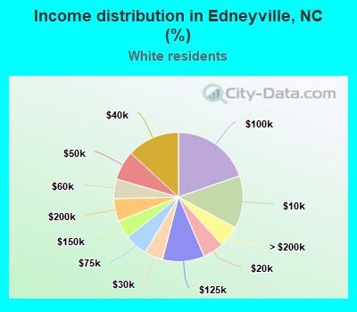 Income distribution in Edneyville, NC (%)
