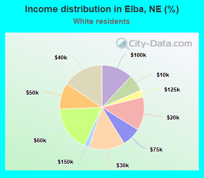 Income distribution in Elba, NE (%)