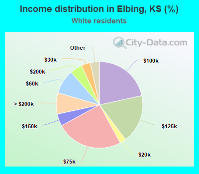 Income distribution in Elbing, KS (%)