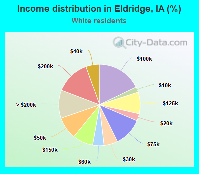 Income distribution in Eldridge, IA (%)