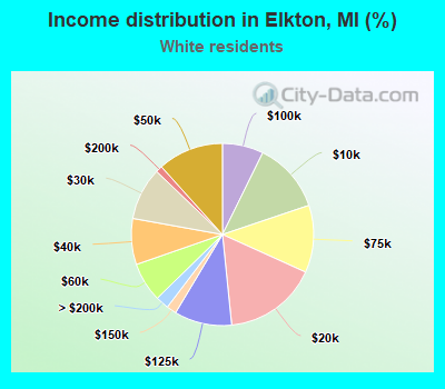 Income distribution in Elkton, MI (%)
