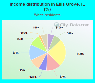 Income distribution in Ellis Grove, IL (%)