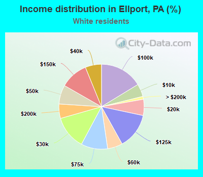Income distribution in Ellport, PA (%)