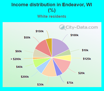 Income distribution in Endeavor, WI (%)