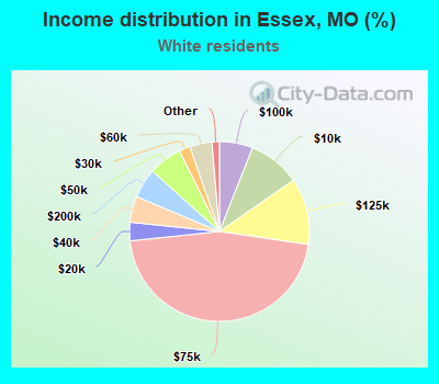 Income distribution in Essex, MO (%)