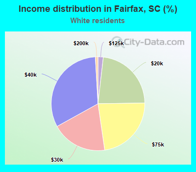 Income distribution in Fairfax, SC (%)
