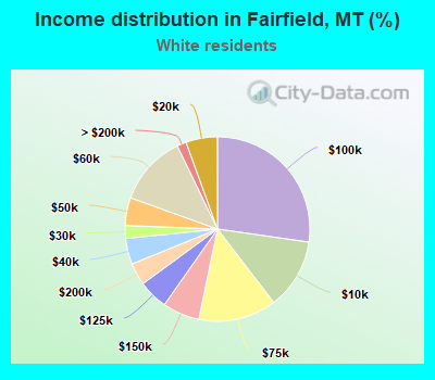 Income distribution in Fairfield, MT (%)