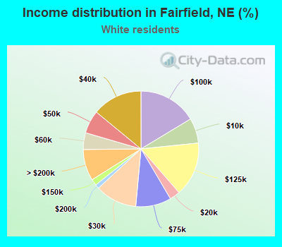 Income distribution in Fairfield, NE (%)