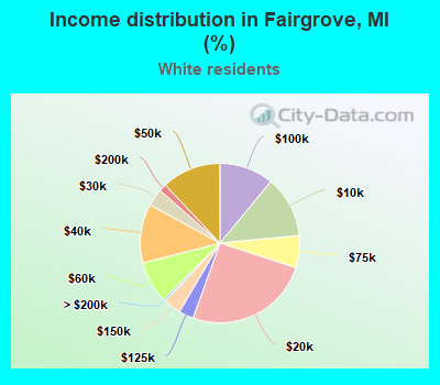 Income distribution in Fairgrove, MI (%)