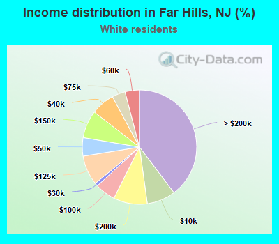 Income distribution in Far Hills, NJ (%)