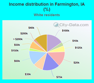 Income distribution in Farmington, IA (%)
