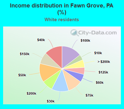 Income distribution in Fawn Grove, PA (%)