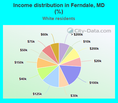 Income distribution in Ferndale, MD (%)