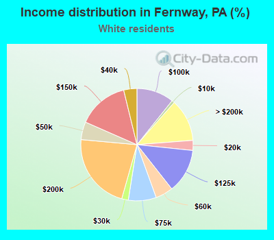 Income distribution in Fernway, PA (%)