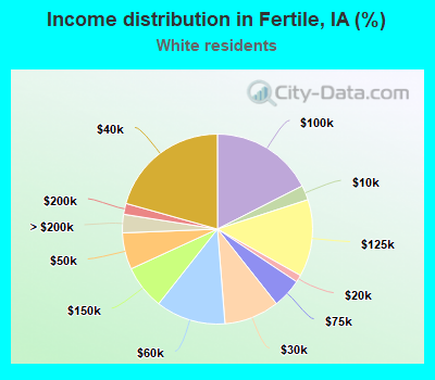 Income distribution in Fertile, IA (%)