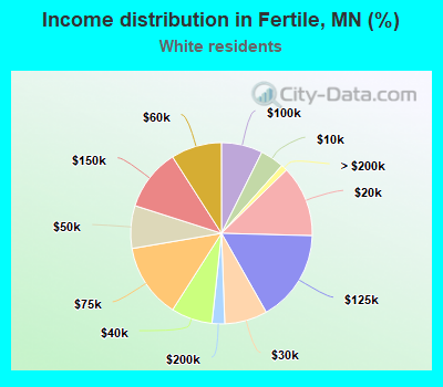 Income distribution in Fertile, MN (%)