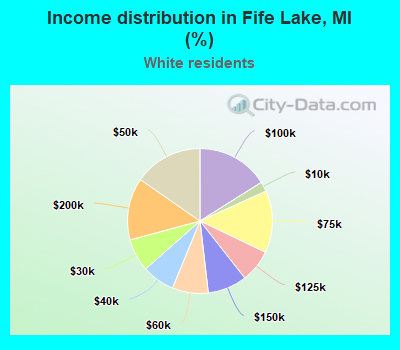 Income distribution in Fife Lake, MI (%)