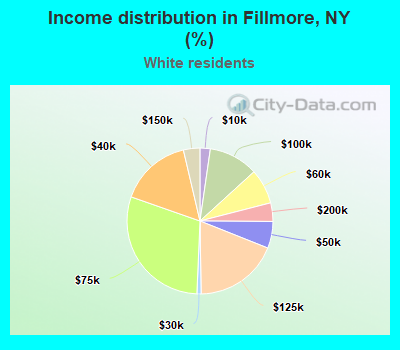 Income distribution in Fillmore, NY (%)