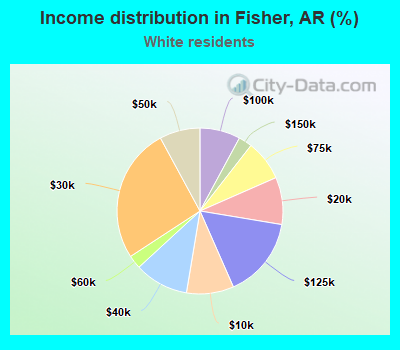 Income distribution in Fisher, AR (%)