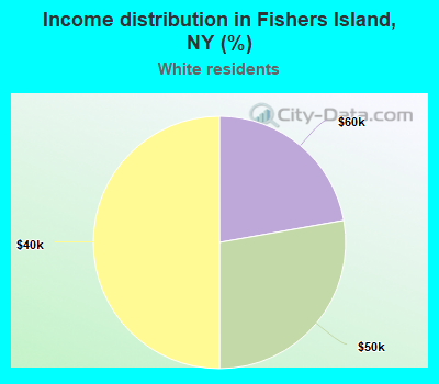 Income distribution in Fishers Island, NY (%)