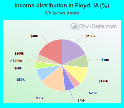 Income distribution in Floyd, IA (%)