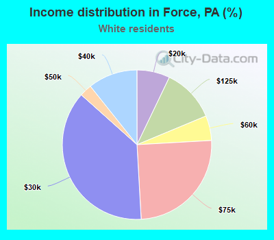 Income distribution in Force, PA (%)