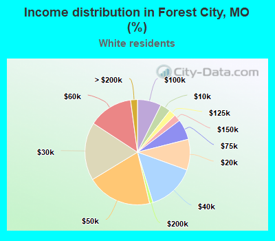 Income distribution in Forest City, MO (%)
