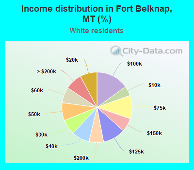 Income distribution in Fort Belknap, MT (%)