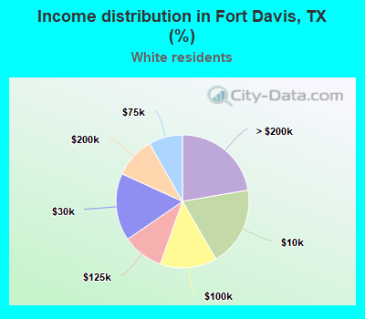Income distribution in Fort Davis, TX (%)