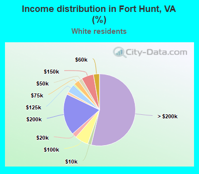 Income distribution in Fort Hunt, VA (%)