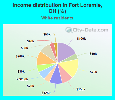 Income distribution in Fort Loramie, OH (%)