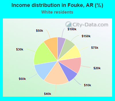 Income distribution in Fouke, AR (%)